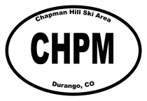 Chapman Hill Ski Area Oval Sticker