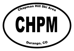 Chapman Hill Ski Area Oval Sticker
