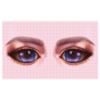 Character Cartoon Eyes On Pink Sticker