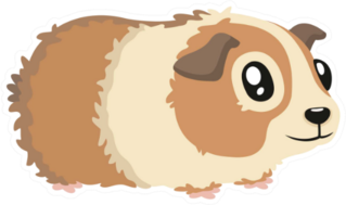 Character Hamster In Beige Sticker