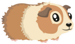 Character Hamster In Beige Sticker
