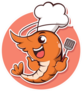 Character Shrimp Chef Hat Sticker