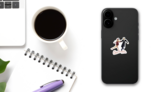 Charleston Party TIme Elegant 20s Couple Sticker on a Phone (New) example