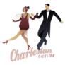 Charleston Party TIme Elegant 20s Couple Sticker