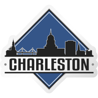 Charleston South Carolina Adventure Logo Sticker