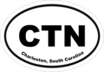 Charleston, South Carolina Oval Stickers