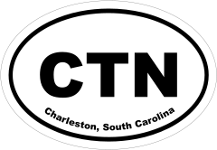 Charleston, South Carolina Oval Stickers