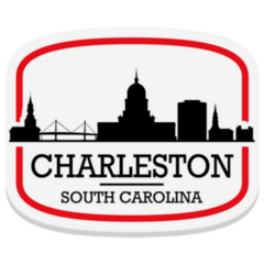 Charleston South Carolina Tourism Stamp Sticker