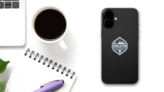Charleston South Carolina Travel Stamp Sticker on a Phone (New) example