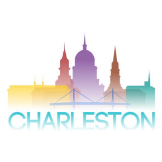 Charleston South Carolina Usa Rainbow Sticker