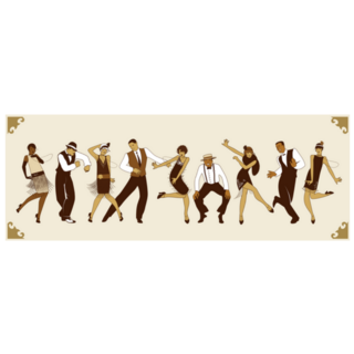 Charleston Twenties Party People Dancing Sticker