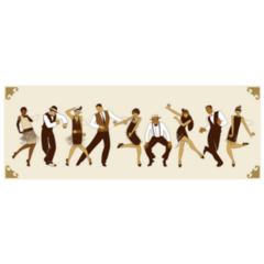 Charleston Twenties Party People Dancing Sticker
