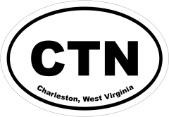Charleston, West Virginia Oval Stickers