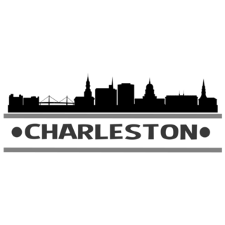 Charleston West Virginia Skyline Silhouette Sticker