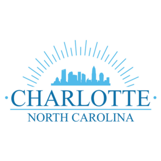 Charlotte North Carolina City Skyline Sticker