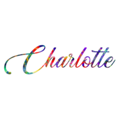 Charlotte North Carolina Colorful Word Typography Sticker
