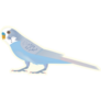 Charming Cartoon Parakeet Sticker