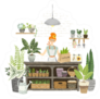 Charming Florist Shop Illustration Sticker
