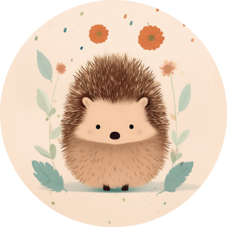 Charming Hedgehog Sticker