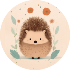 Charming Hedgehog Sticker