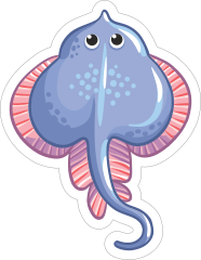 Charming Stingray Sticker
