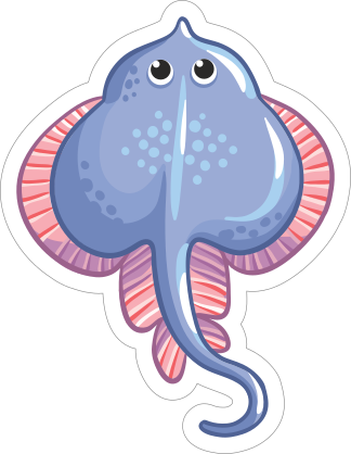 Charming Stingray Sticker