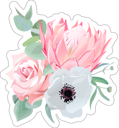 Charming Succulent Bouquet Sticker