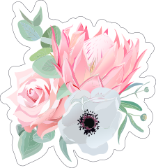 Charming Succulent Bouquet Sticker