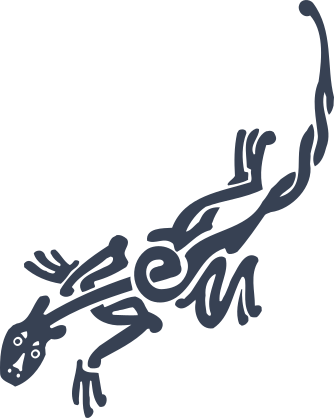 Charming Tribal Lizard Gecko Sticker