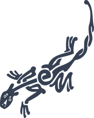 Charming Tribal Lizard Gecko Sticker