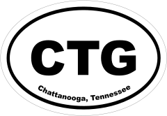 Chattanooga, Tennessee Oval Stickers