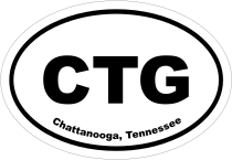 Chattanooga, Tennessee Oval Stickers