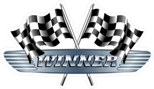 Checkered Flags Motor Racing Sticker