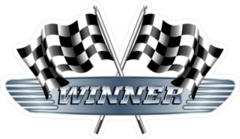 Checkered Flags Motor Racing Sticker