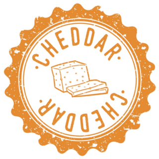 Cheddar Cheese Circle Logo Sticker