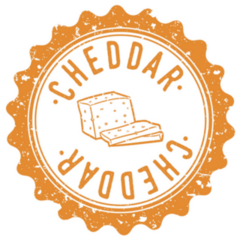 Cheddar Cheese Circle Logo Sticker