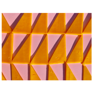 Cheddar Cheese Patterns On Pink Sticker