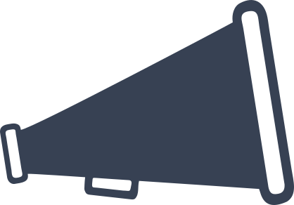 Cheer Megaphone With Cut Out Tips Sticker