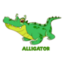 Cheerful Cartoon Alligator Sticker