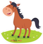 Cheerful Cartoon Horse Sticker