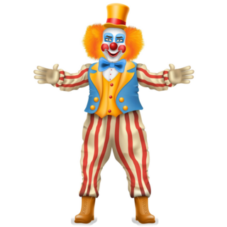 Cheerful Clown Actor  Hug Sticker