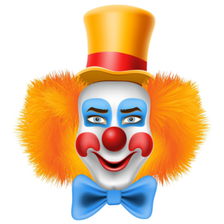 Cheerful Clown Illustration Sticker