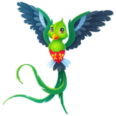 Cheerful Cute Quetzal Sticker