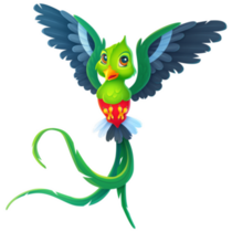 Cheerful Cute Quetzal Sticker