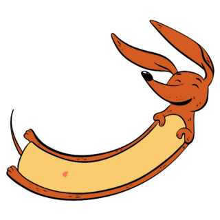 Cheerful Dachshund Sticker