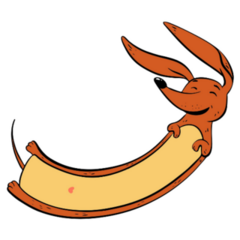 Cheerful Dachshund Sticker