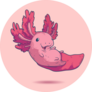 Cheerful Tiny Axolotl Sticker