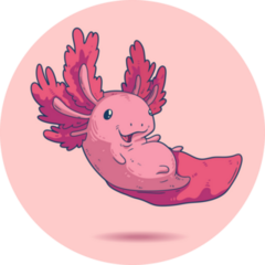 Cheerful Tiny Axolotl Sticker