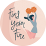 Cheerleader And Quote find Your Fire Sticker