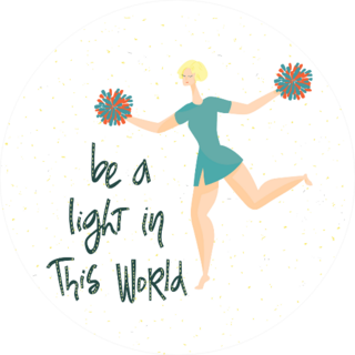 Cheerleader be A Light In This World Sticker